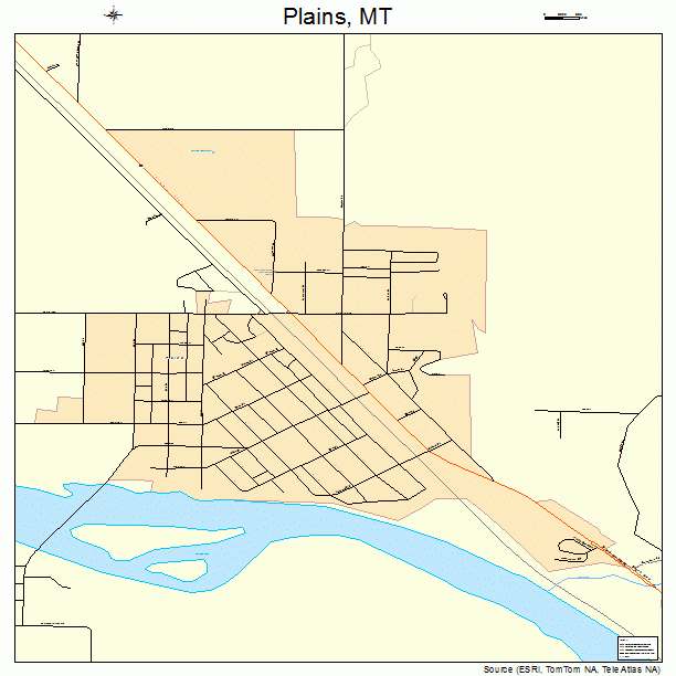 Plains, MT street map