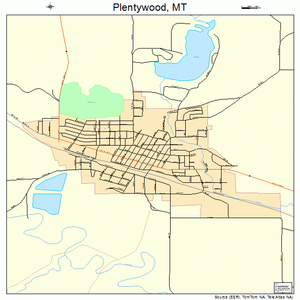 Plentywood, MT street map