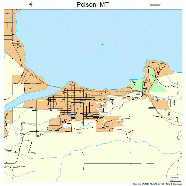 Polson, MT street map