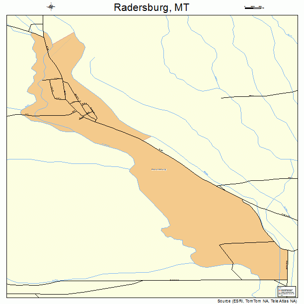 Radersburg, MT street map