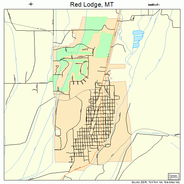 Red Lodge, MT street map