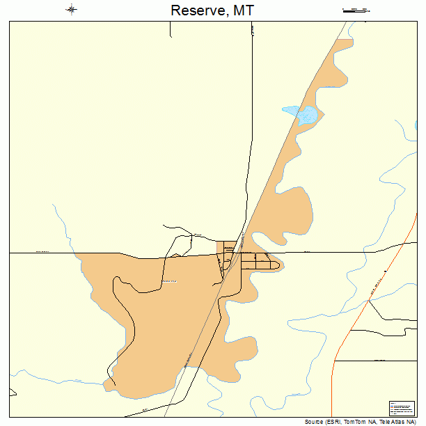Reserve, MT street map