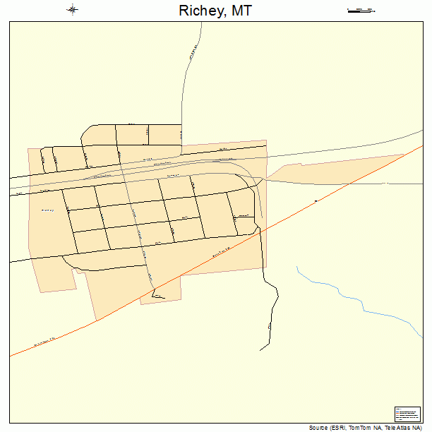Richey, MT street map