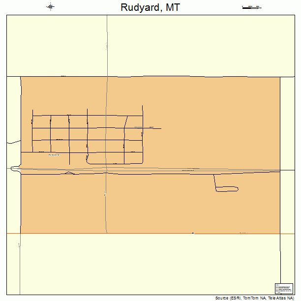Rudyard, MT street map