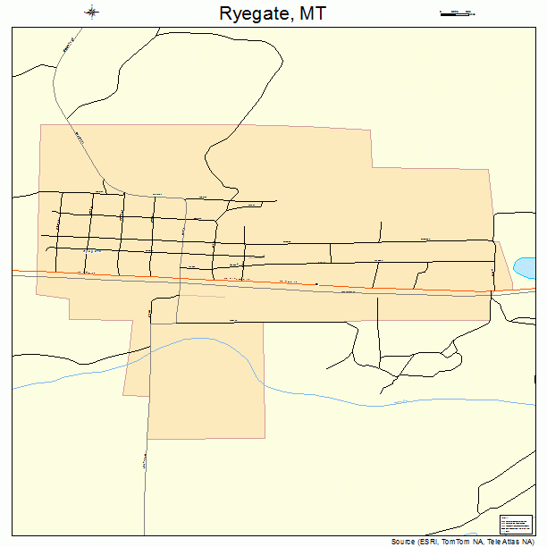 Ryegate, MT street map