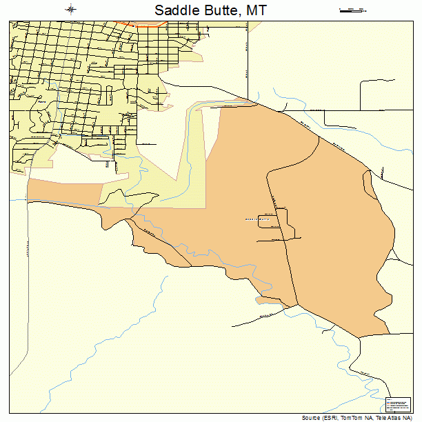 Saddle Butte, MT street map