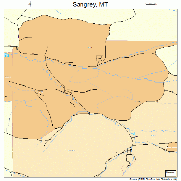 Sangrey, MT street map