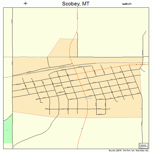 Scobey, MT street map