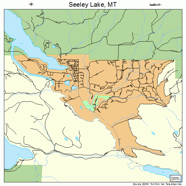 Seeley Lake, MT street map