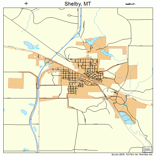 Shelby, MT street map