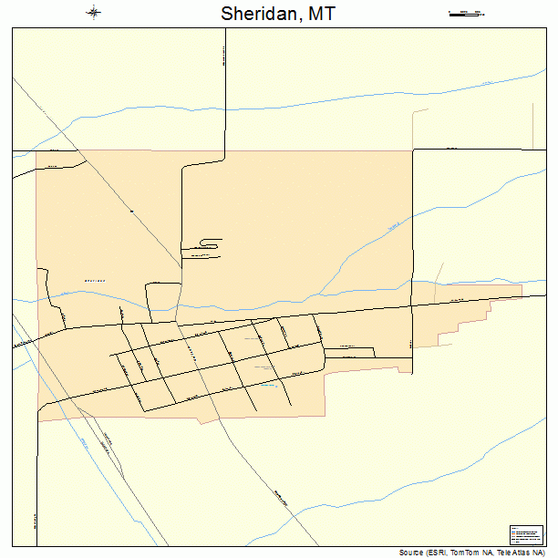Sheridan, MT street map