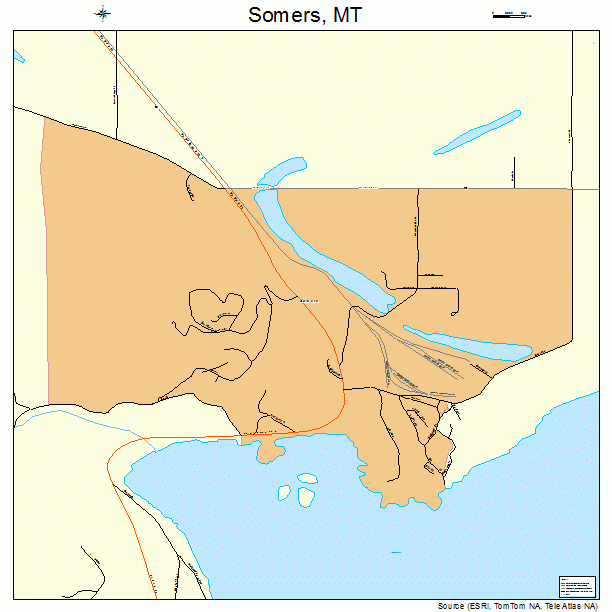 Somers, MT street map