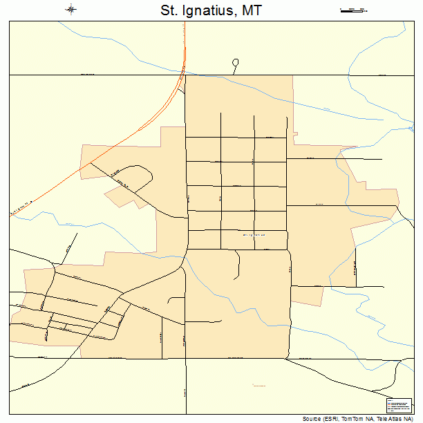 St. Ignatius, MT street map