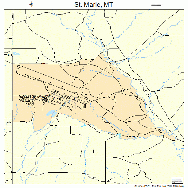 St. Marie, MT street map