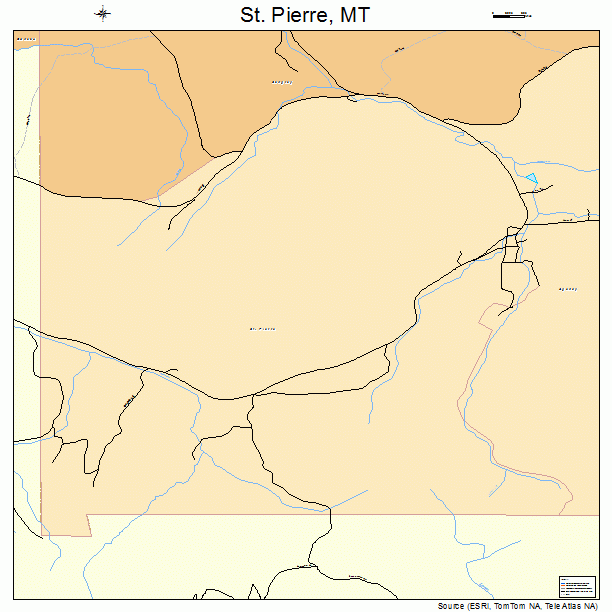 St. Pierre, MT street map