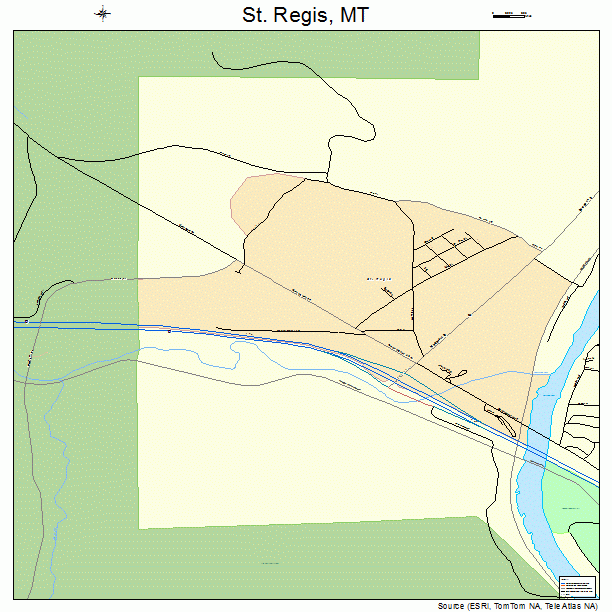 St. Regis, MT street map