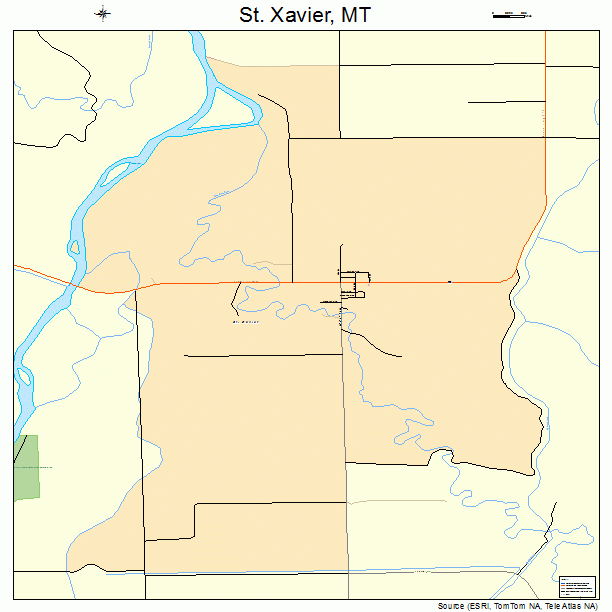 St. Xavier, MT street map