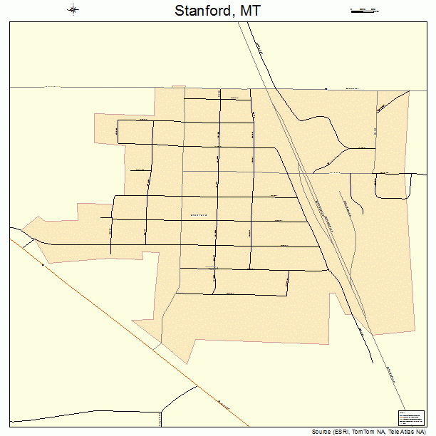 Stanford, MT street map