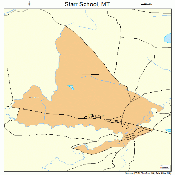 Starr School, MT street map