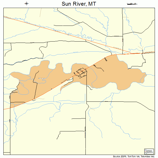 Sun River, MT street map