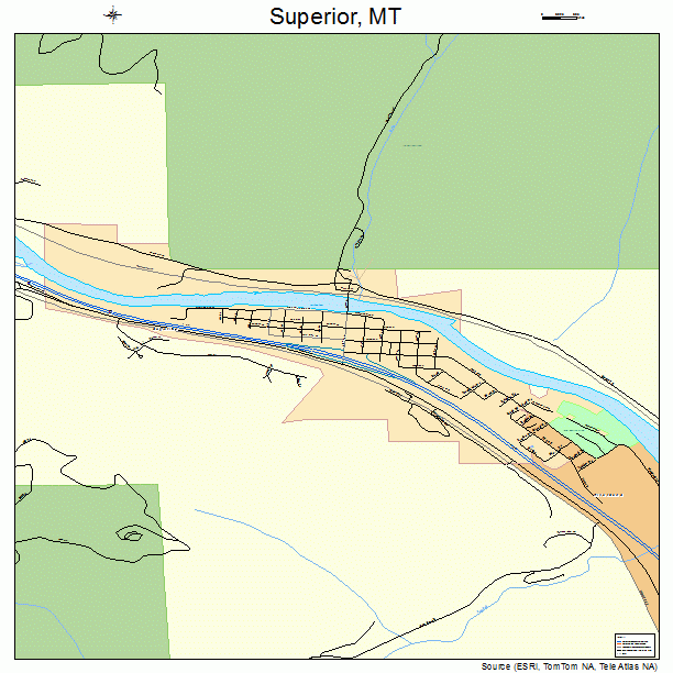 Superior, MT street map