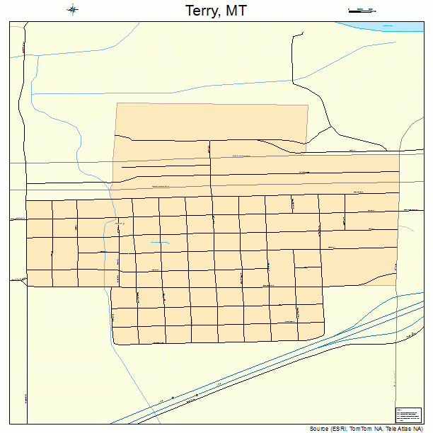 Terry, MT street map