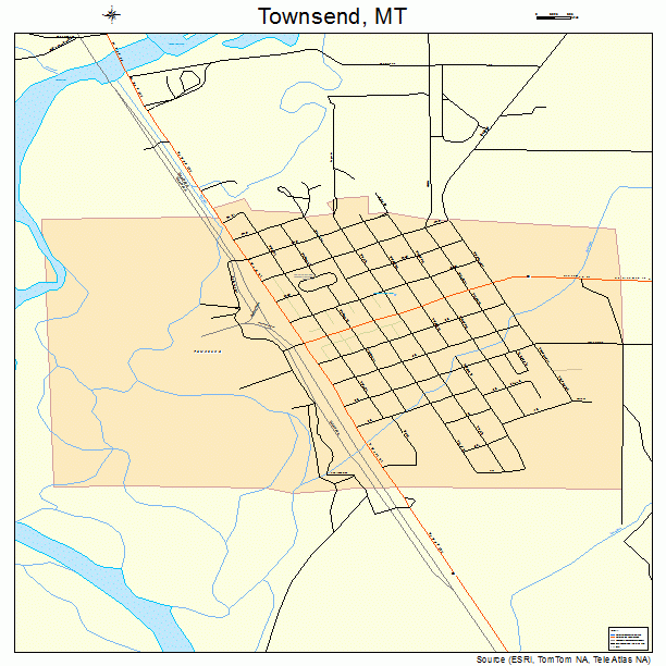 Townsend, MT street map
