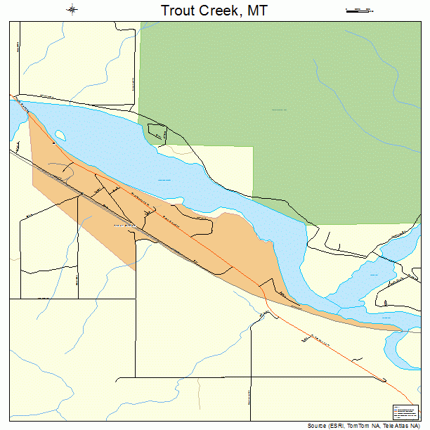 Trout Creek, MT street map