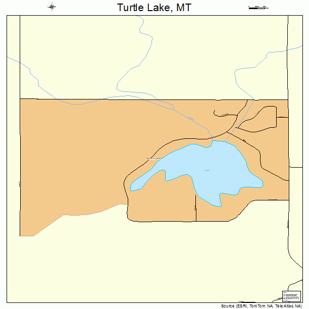 Turtle Lake, MT street map