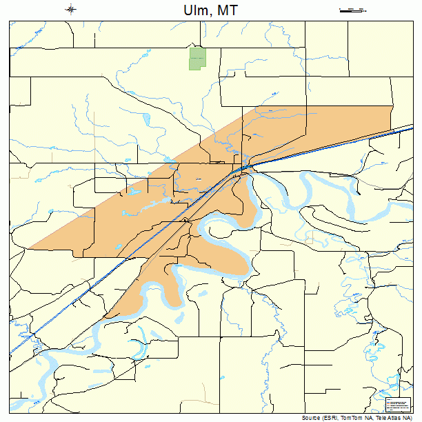 Ulm, MT street map