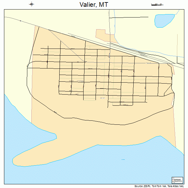 Valier, MT street map