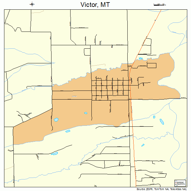 Victor, MT street map