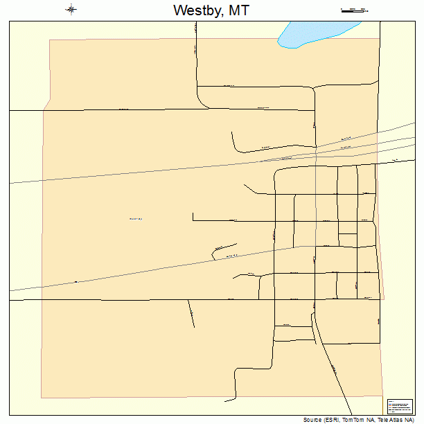 Westby, MT street map