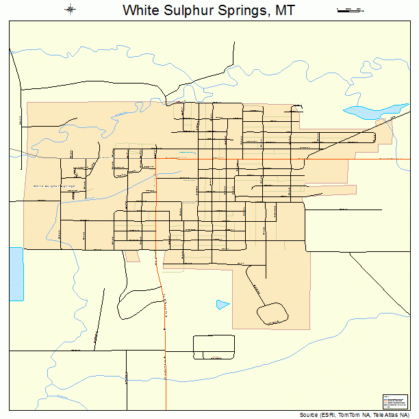 White Sulphur Springs, MT street map