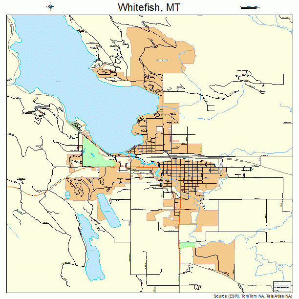 Whitefish, MT street map