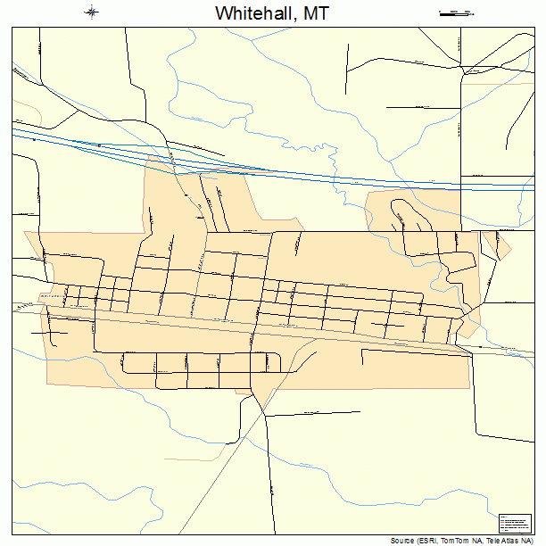 Whitehall, MT street map