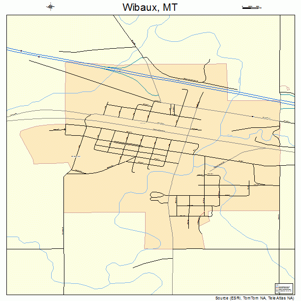 Wibaux, MT street map