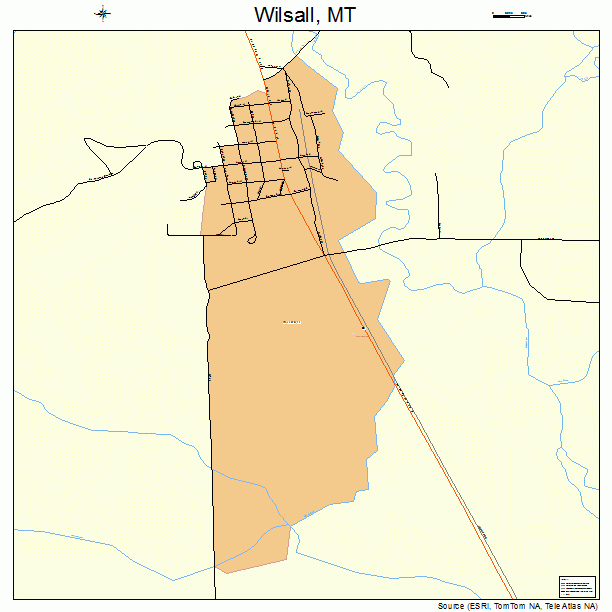 Wilsall, MT street map