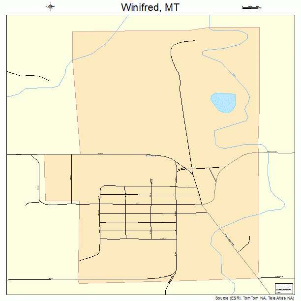 Winifred, MT street map