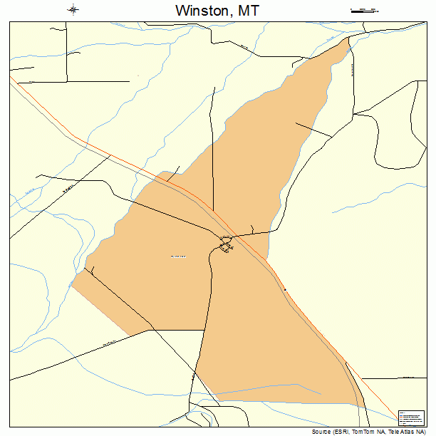 Winston, MT street map