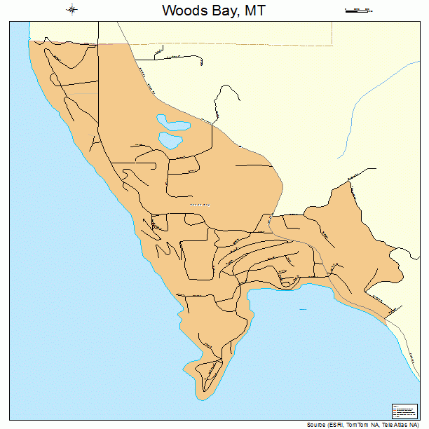 Woods Bay, MT street map