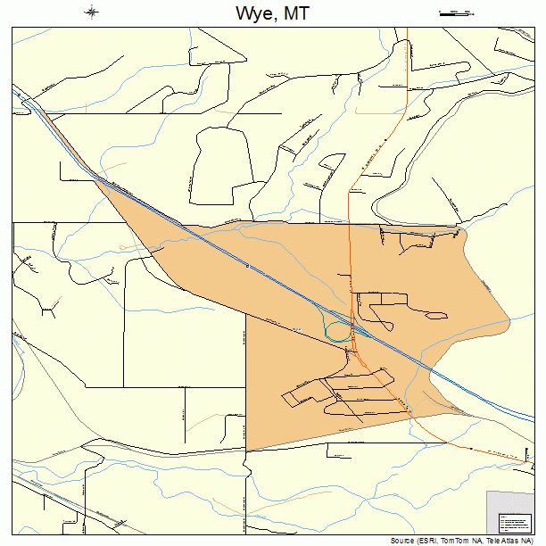 Wye, MT street map