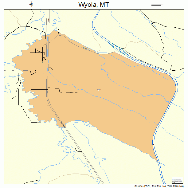 Wyola, MT street map