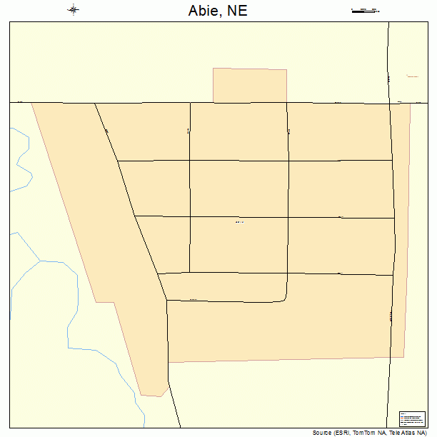 Abie, NE street map