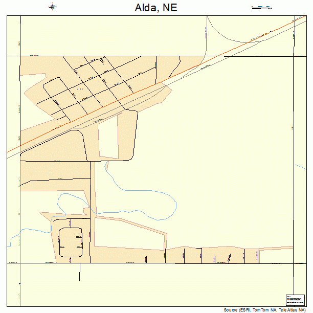 Alda, NE street map