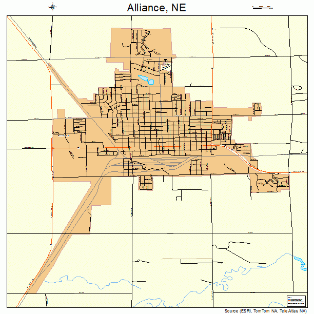 Alliance, NE street map