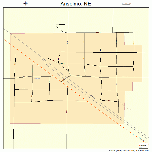 Anselmo, NE street map