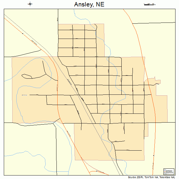 Ansley, NE street map
