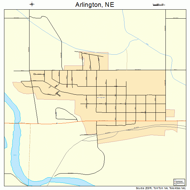 Arlington, NE street map
