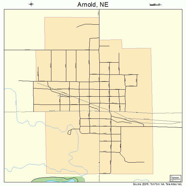 Arnold, NE street map
